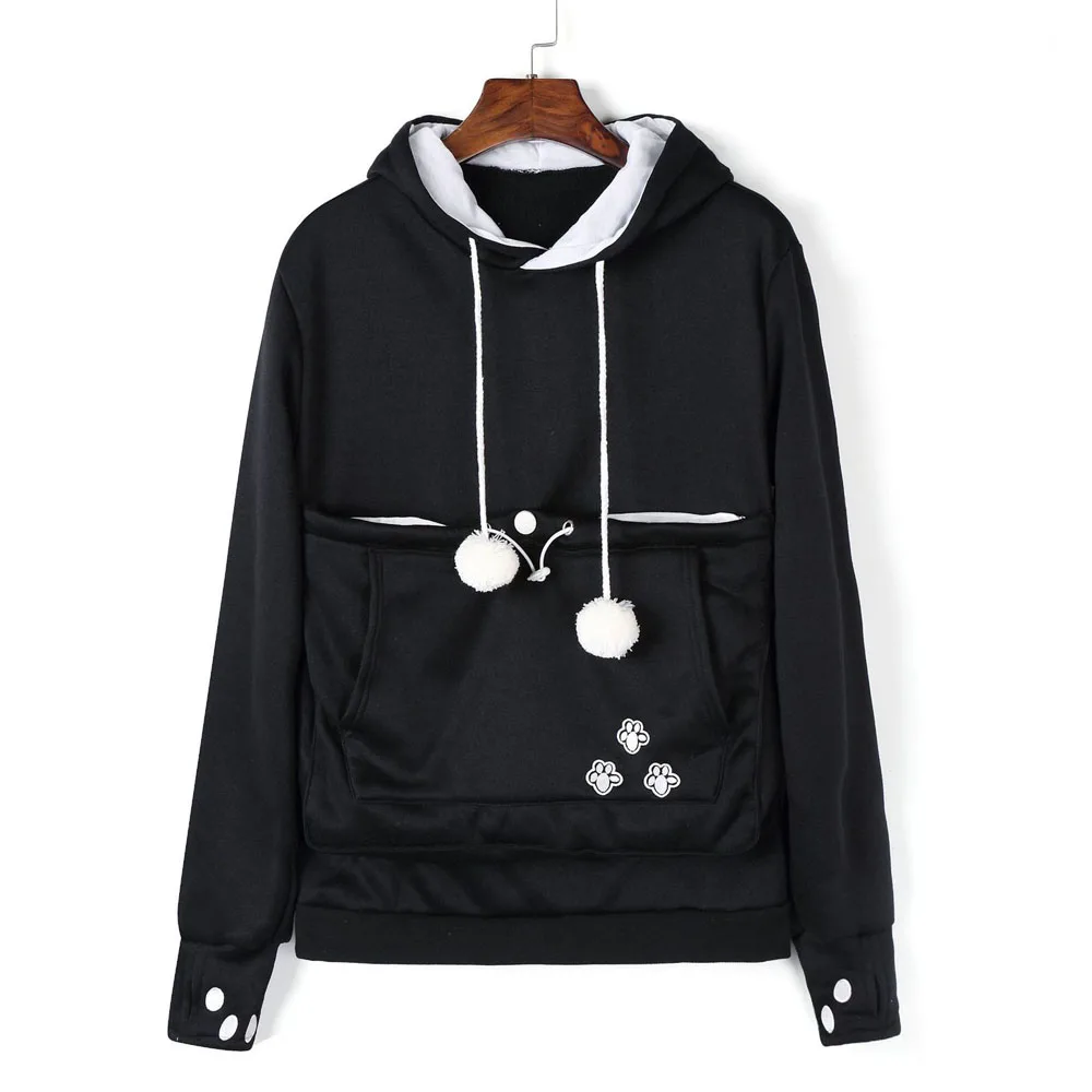 Fashion 2022 High Quality Cat Lovers Hoodies Ears Cuddle Pouch Dog Pet Hoodies For Casual Kangaroo Pullovers Sweatshirt New