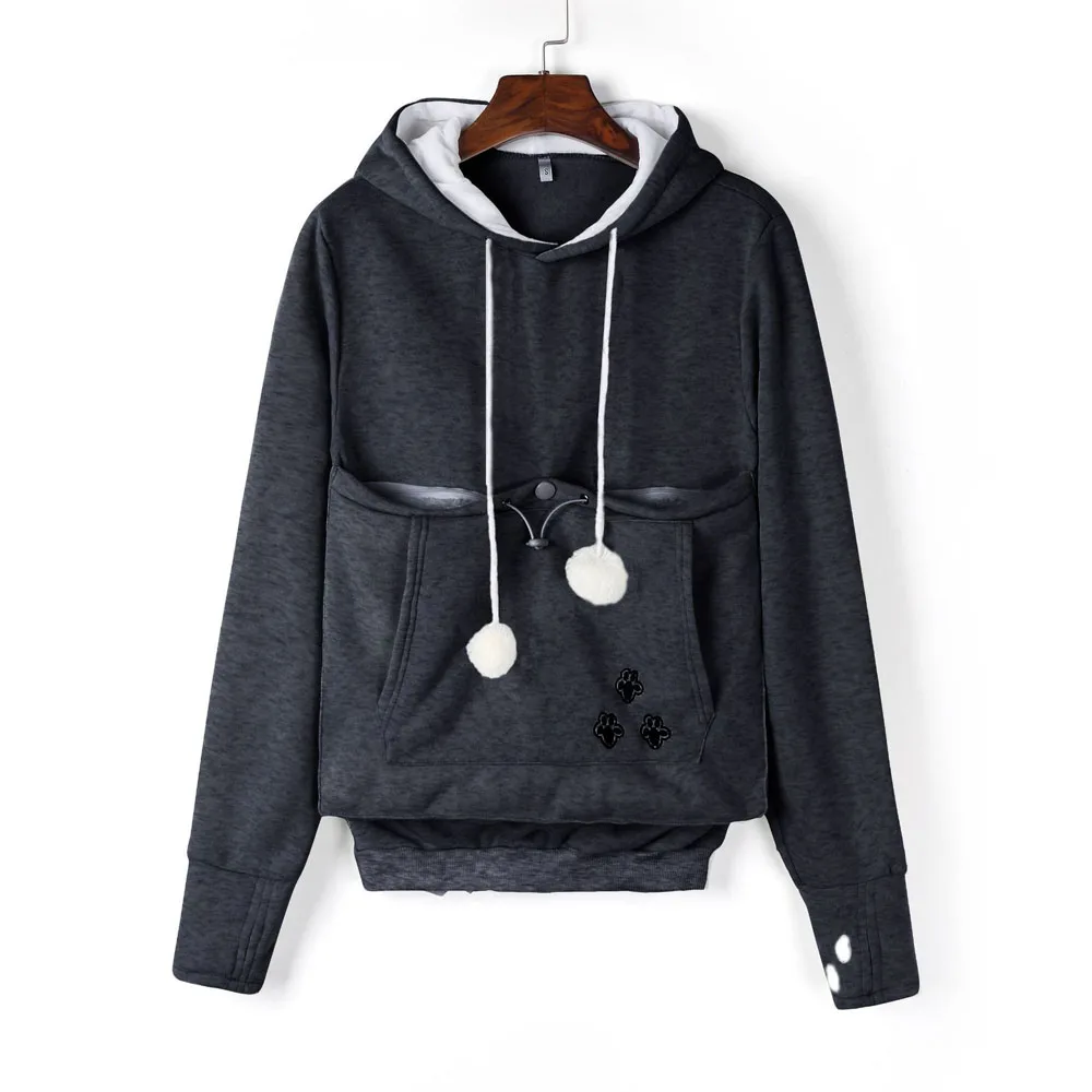 Fashion 2022 High Quality Cat Lovers Hoodies Ears Cuddle Pouch Dog Pet Hoodies For Casual Kangaroo Pullovers Sweatshirt New