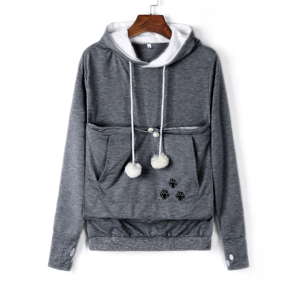 Fashion 2022 High Quality Cat Lovers Hoodies Ears Cuddle Pouch Dog Pet Hoodies For Casual Kangaroo Pullovers Sweatshirt New