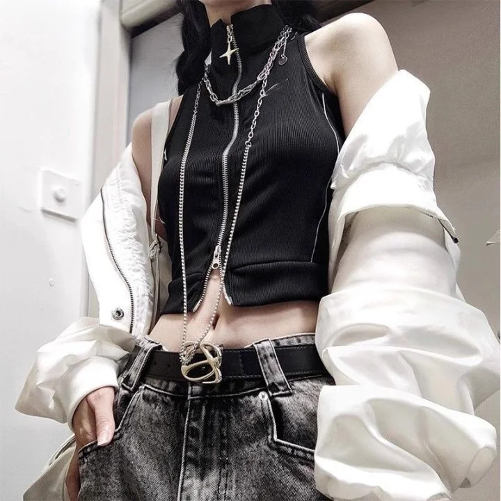 Spicy Girl American Retro Spring and Autumn Jacket Women's Coat Y2K Retro Trend Versatile Women's Top Korean Sweet Cool Style