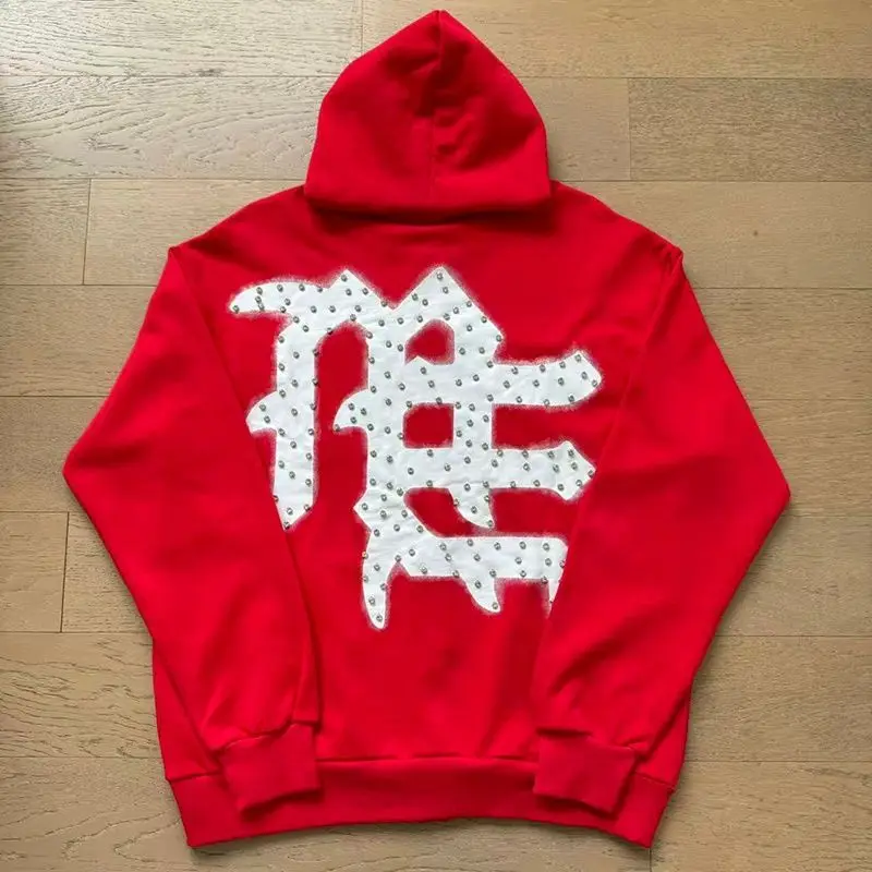 Mixed Emotion Zipper Hoodie Thin 100% Cotton Diamond Pattern Casual Streetwear Sweatshirt Mixed Emotion Jacket Pants