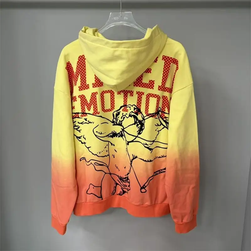 Mixed Emotion Zipper Hoodie Thin 100% Cotton Diamond Pattern Casual Streetwear Sweatshirt Mixed Emotion Jacket Pants