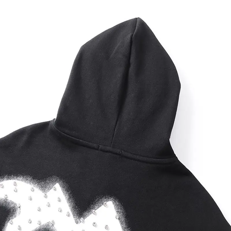 Mixed Emotion Zipper Hoodie Thin 100% Cotton Diamond Pattern Casual Streetwear Sweatshirt Mixed Emotion Jacket Pants