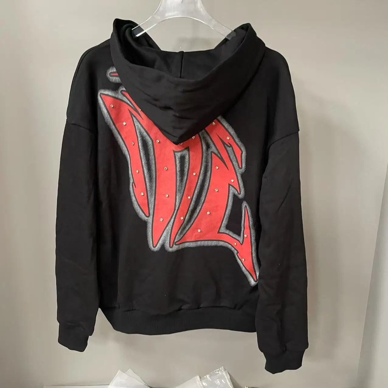 Mixed Emotion Zipper Hoodie Thin 100% Cotton Diamond Pattern Casual Streetwear Sweatshirt Mixed Emotion Jacket Pants
