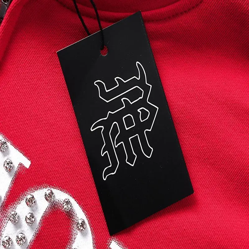 Mixed Emotion Zipper Hoodie Thin 100% Cotton Diamond Pattern Casual Streetwear Sweatshirt Mixed Emotion Jacket Pants