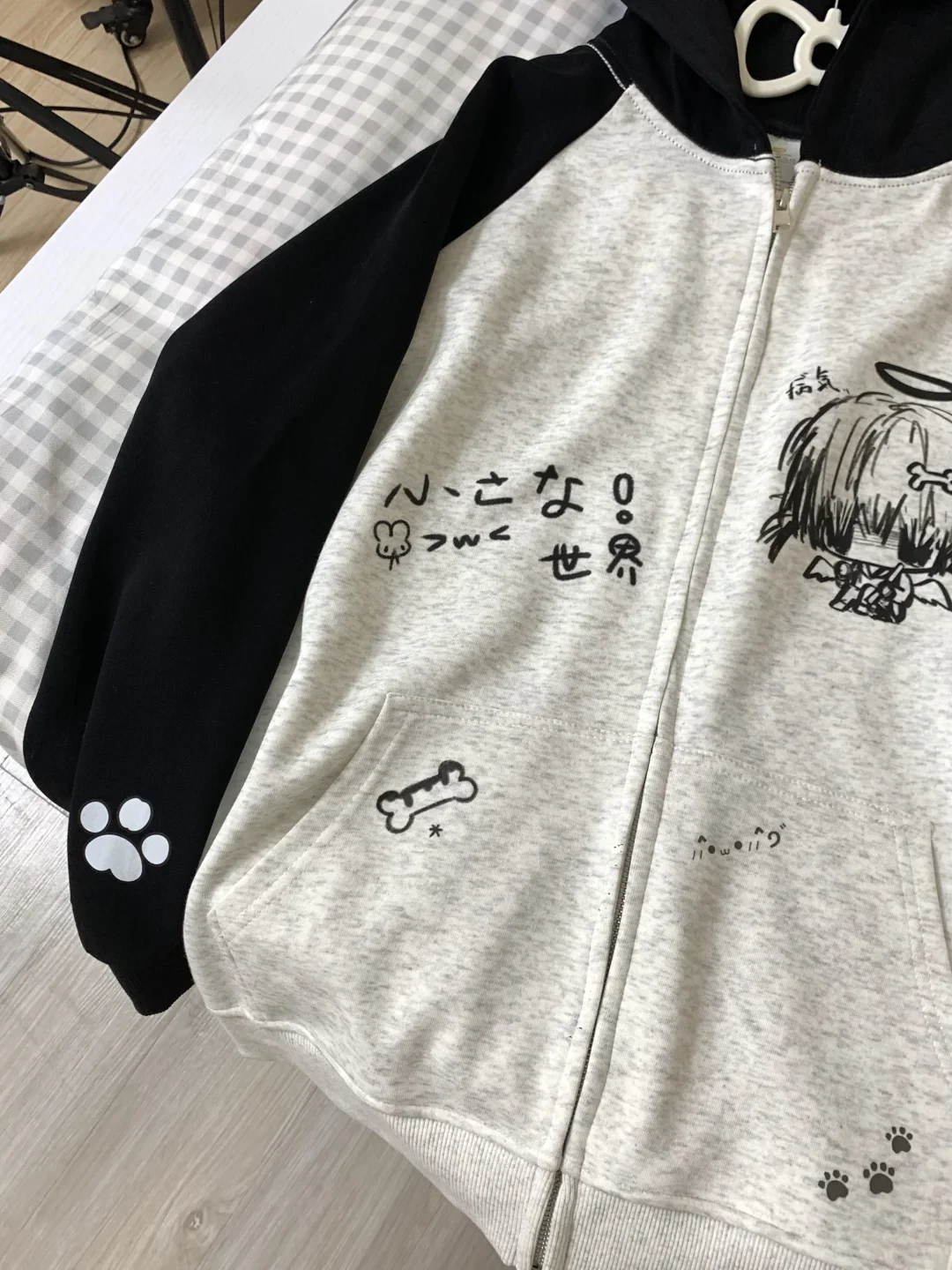 Zip Up Hoodie Cartoon Japanese Grunge Sweatshirt Women Clothing Streetwear Anime Print Jackets Y2k Tops Casual Loose Outerwear