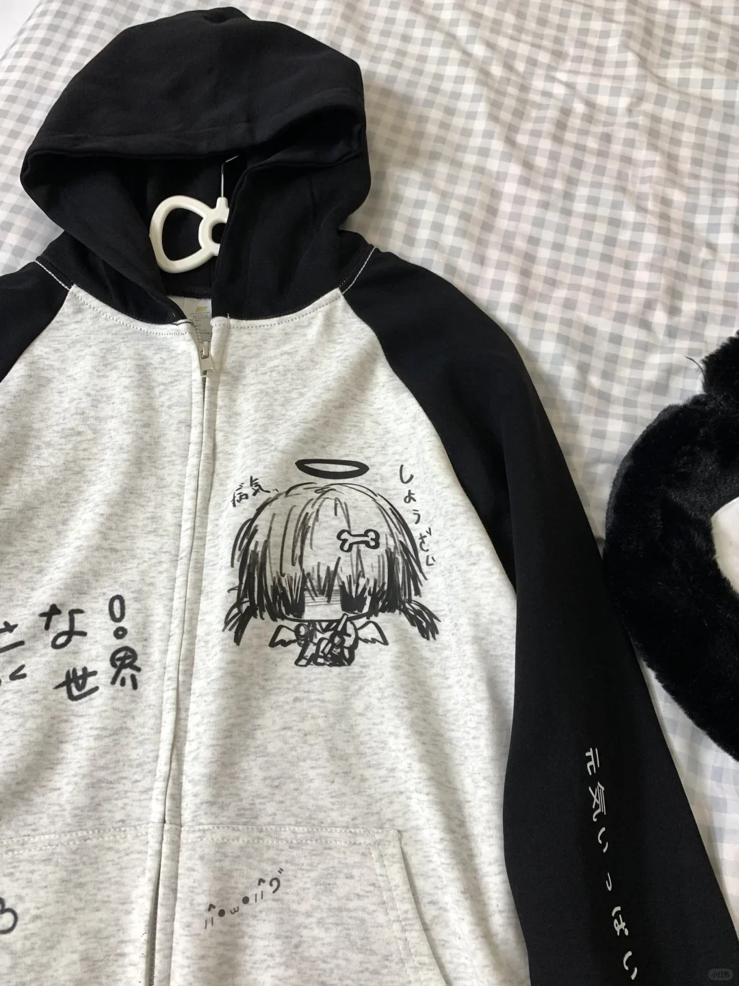 Zip Up Hoodie Cartoon Japanese Grunge Sweatshirt Women Clothing Streetwear Anime Print Jackets Y2k Tops Casual Loose Outerwear