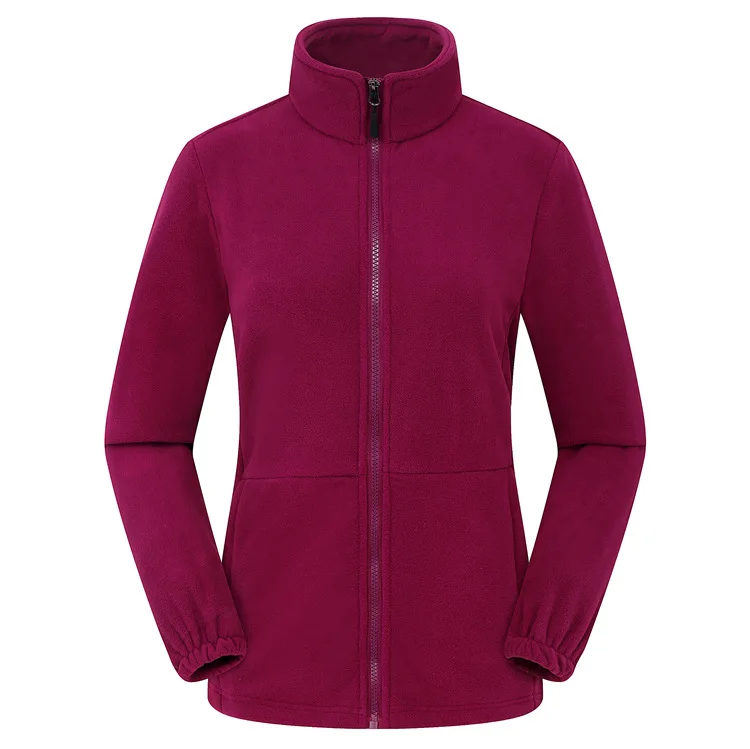 2024 Autumn Winter New Warm Women Fleece Sweatshirts Solid Color Ladies Outdoor Running Style Polar Fleece Zipper Coat Clothes