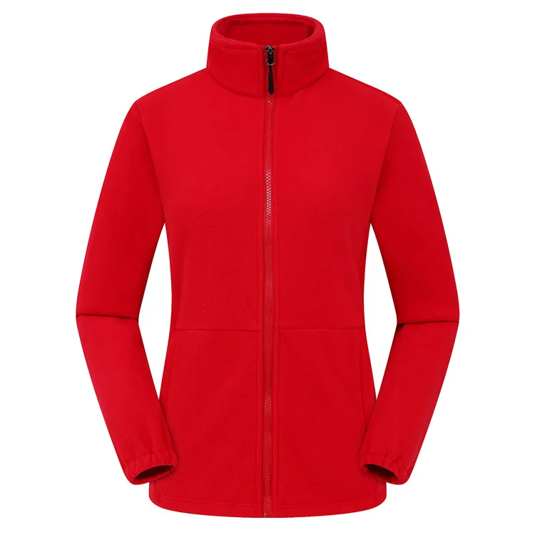 2024 Autumn Winter New Warm Women Fleece Sweatshirts Solid Color Ladies Outdoor Running Style Polar Fleece Zipper Coat Clothes