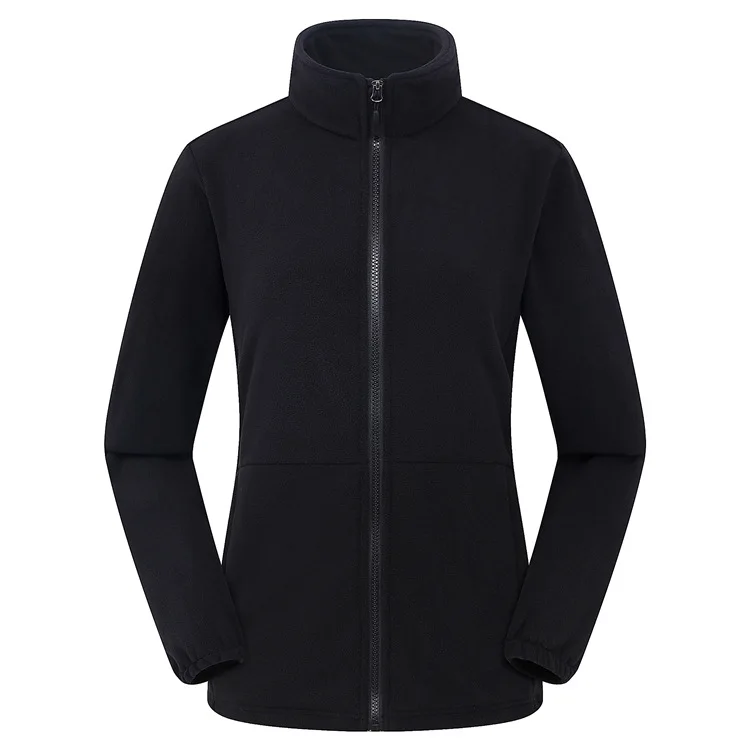 2024 Autumn Winter New Warm Women Fleece Sweatshirts Solid Color Ladies Outdoor Running Style Polar Fleece Zipper Coat Clothes