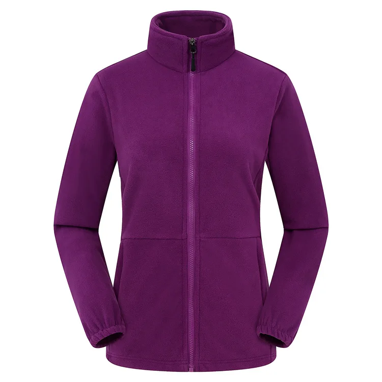 2024 Autumn Winter New Warm Women Fleece Sweatshirts Solid Color Ladies Outdoor Running Style Polar Fleece Zipper Coat Clothes