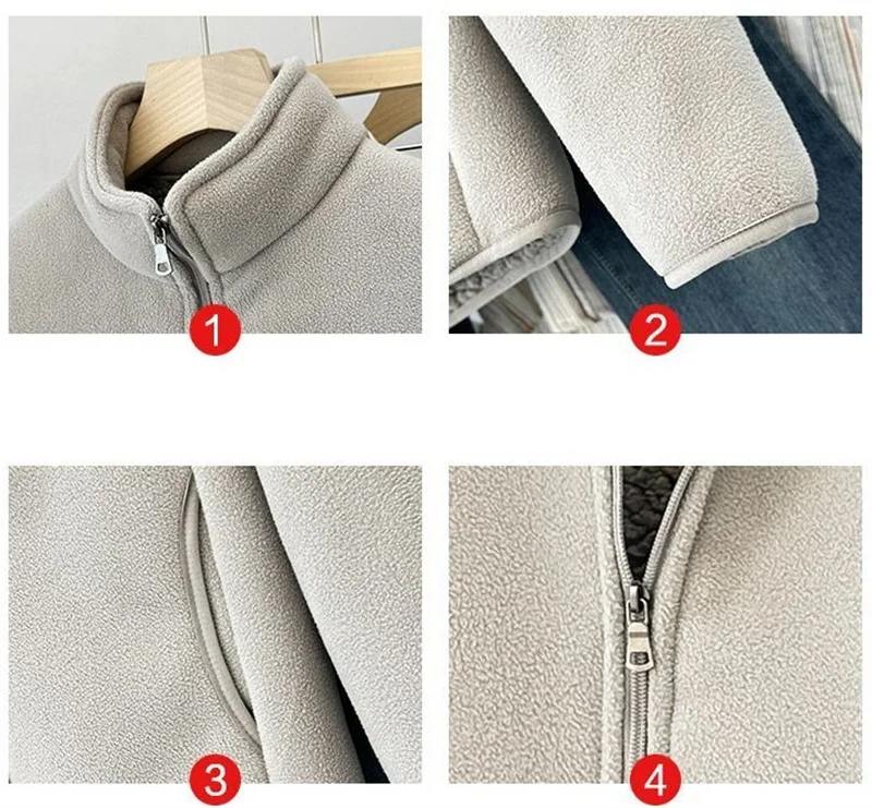 2026 Fashion Polar Fleece Sweatshirt Women's Stand-up Collar Short Coat Autumn Winter Zipper-up Thicken Jacket Lady Warm Tops