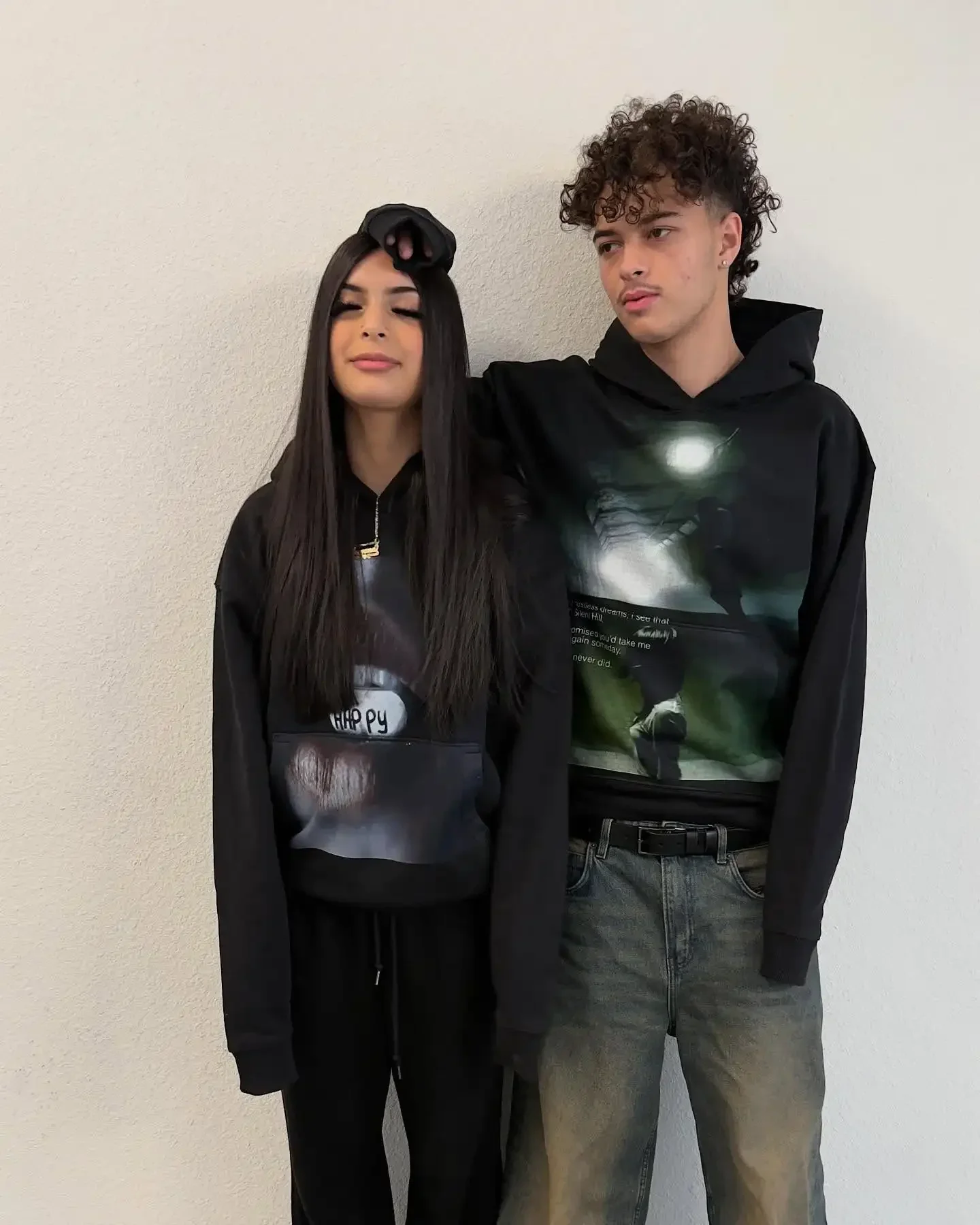 Y2k Casual Popular Print Hoodies Women Grunge Streetwear Harajuku Sweatshirt Tops Goth Oversized Hoodie Gothic Clothes