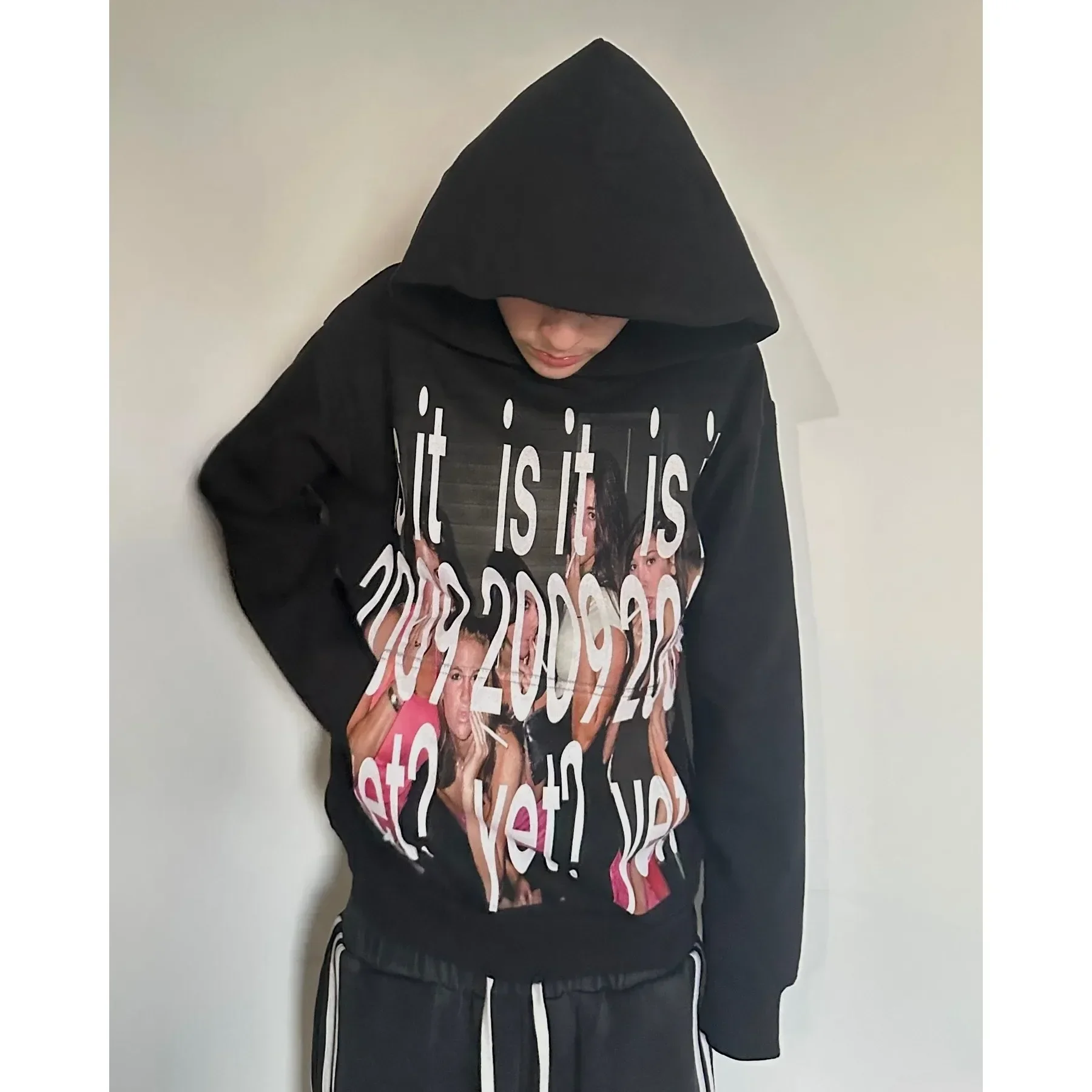 Y2k Casual Popular Print Hoodies Women Grunge Streetwear Harajuku Sweatshirt Tops Goth Oversized Hoodie Gothic Clothes