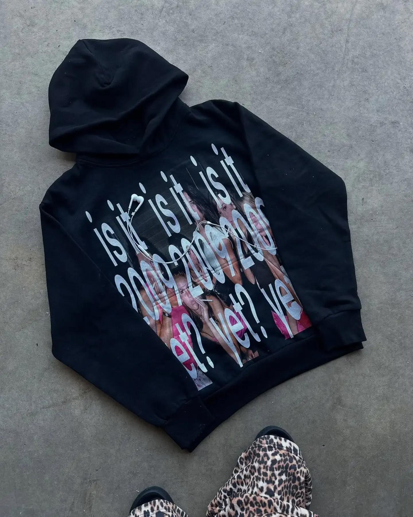 Y2k Casual Popular Print Hoodies Women Grunge Streetwear Harajuku Sweatshirt Tops Goth Oversized Hoodie Gothic Clothes