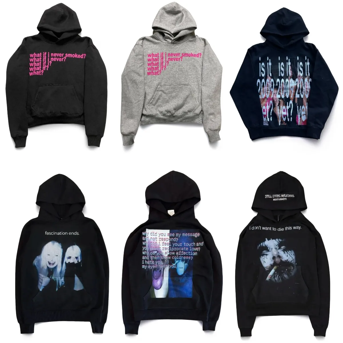 Y2k Casual Popular Print Hoodies Women Grunge Streetwear Harajuku Sweatshirt Tops Goth Oversized Hoodie Gothic Clothes