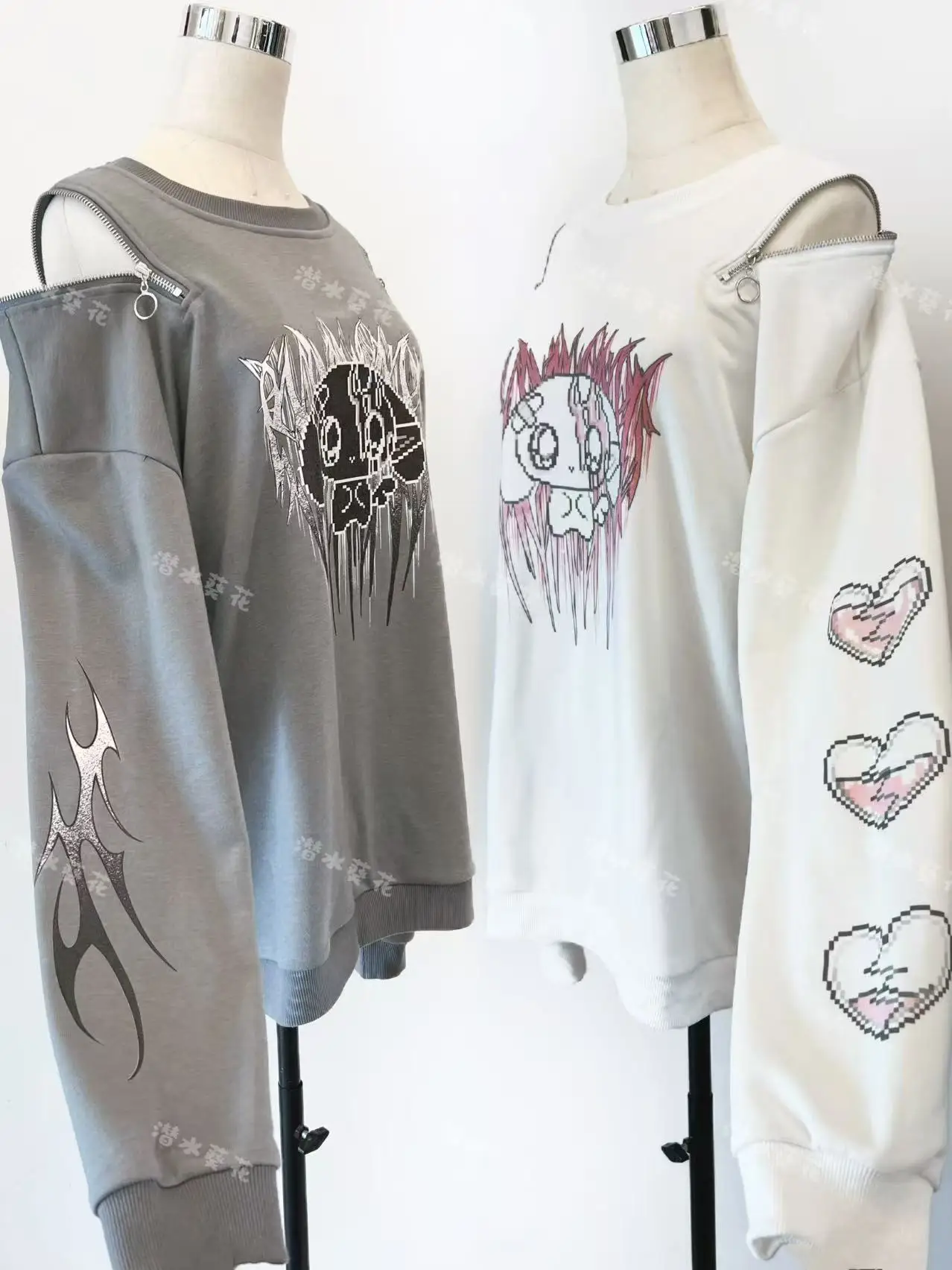 Original Zipper Long-sleeve Sweatshirt Jacket Women and Men Japanese Mines Subdimensional Long-sleeve Hoodie Punk Style Hoodies