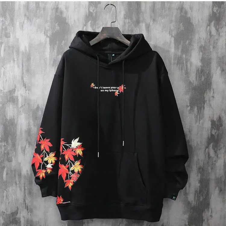 Japanese Retro Sakura Hoodie Y2K Clothes Mens Womens Hip Hop Urban Retro Graphic Oversized Hoodie Sweatshirt Casual Jacket