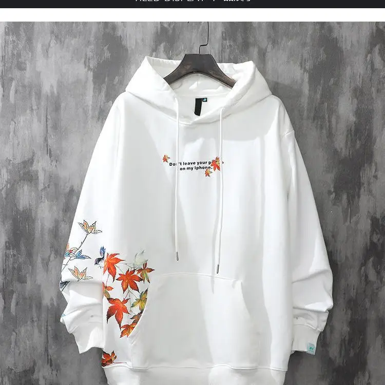 Japanese Retro Sakura Hoodie Y2K Clothes Mens Womens Hip Hop Urban Retro Graphic Oversized Hoodie Sweatshirt Casual Jacket