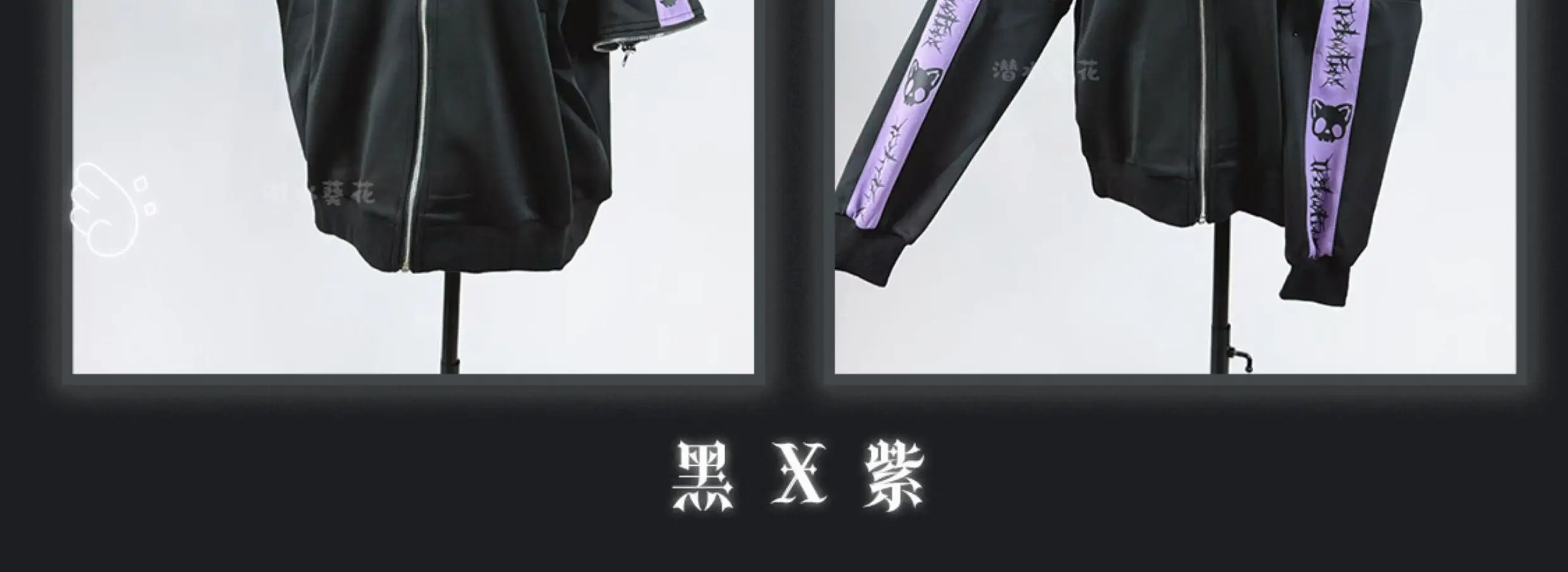 Japanese Style Halloween Gothic Clothes Anime Subculture Sweatshirt Coat Women Girls Punk College Style Black Hoodies Jacket