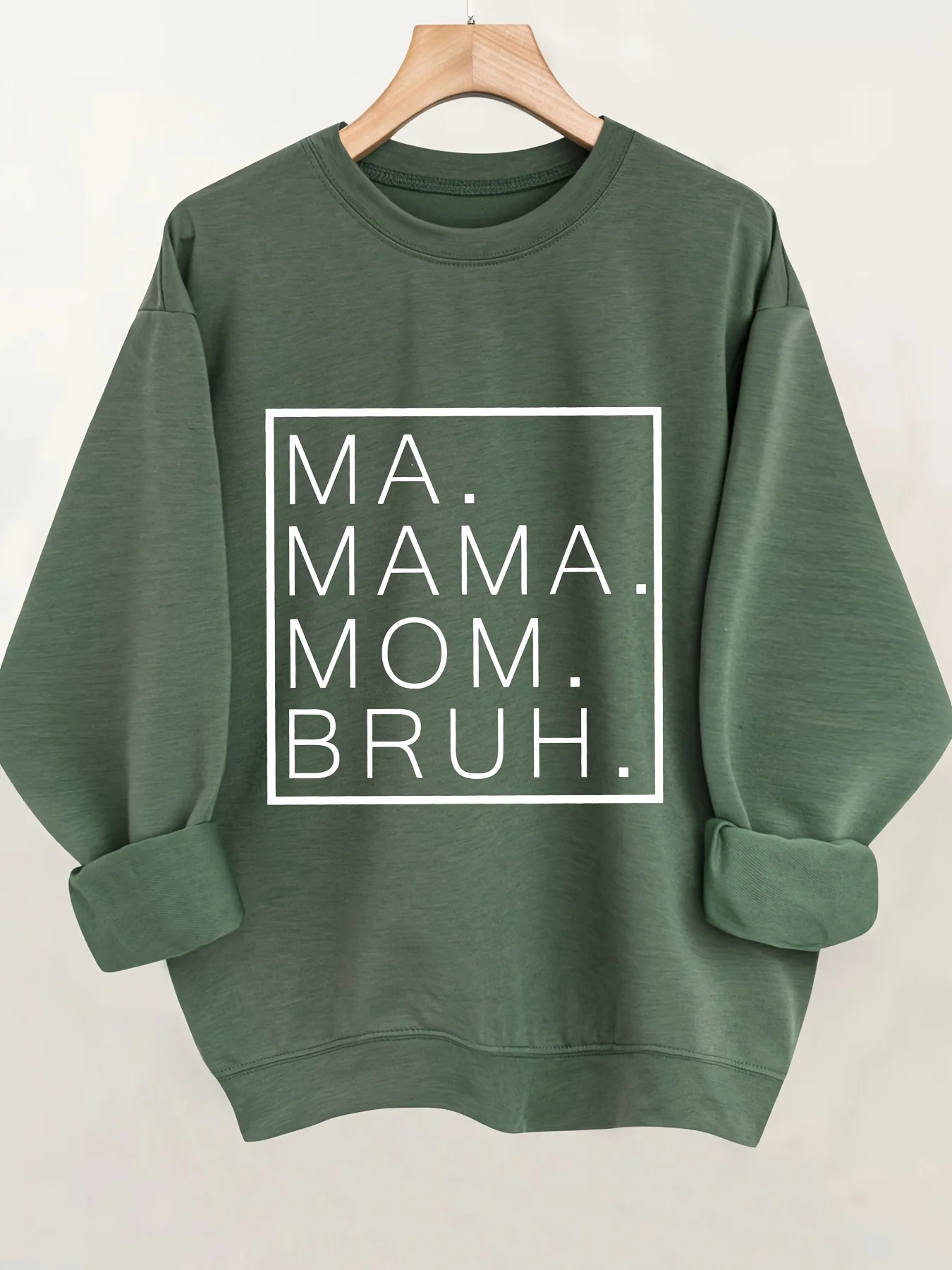 Women's Autumn and Winter Loose Casual Comfortable Letter Printed Thick Long-Sleeved Round Neck Hoodie Pullover