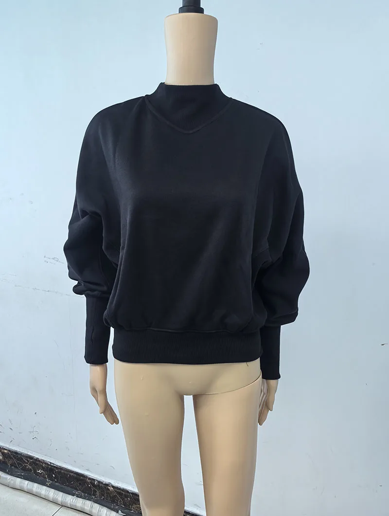 Fashion Waist Cinched Cropped Sweatshirts Women Autumn Harajuku Casual Oversized Pullover Lady Gray Long Sleeve Crewneck Hoodies