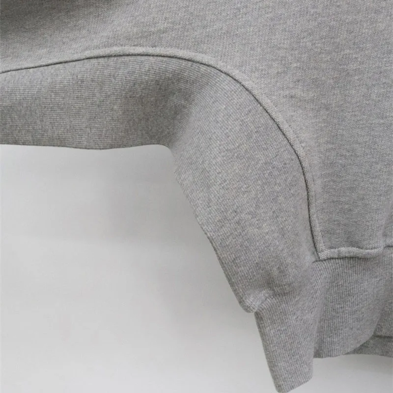 Fashion Waist Cinched Cropped Sweatshirts Women Autumn Harajuku Casual Oversized Pullover Lady Gray Long Sleeve Crewneck Hoodies