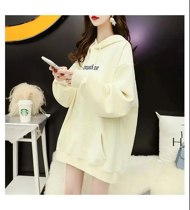 Autumn Sweet Women Hoodies Korean Style Fashion Cute Rabbit Ears Hooded Pullovers Loose Long Sleeve Kawaii Sweatshirts Female