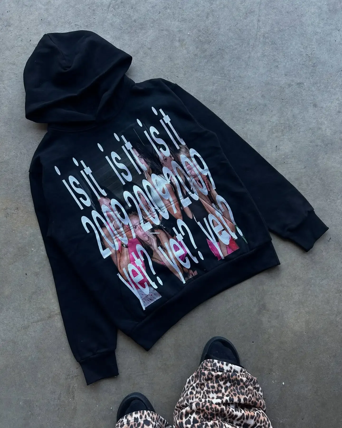Vintage Embroidery Print Hoodies Women Grunge Sweatshirt Tops Streetwear Harajuku Gothic Y2k Style Hoodie Women Clothing