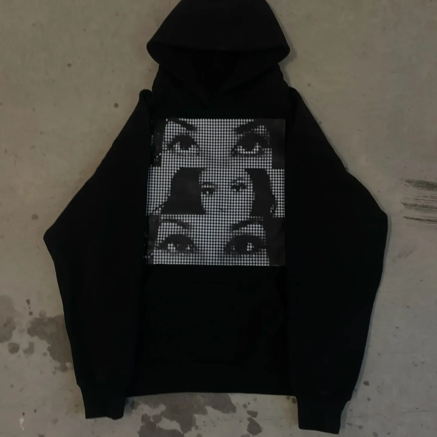 Vintage Embroidery Print Hoodies Women Grunge Sweatshirt Tops Streetwear Harajuku Gothic Y2k Style Hoodie Women Clothing