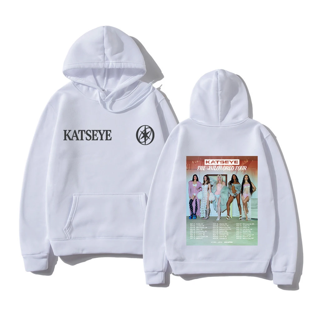 KATSEYE THE WILDWORLD TOUR 2026 Hoodie PINKY UP 2 Album Women Hoodie Autumn Winter Clothes Vintage Sweatshirt for Fans Gifts