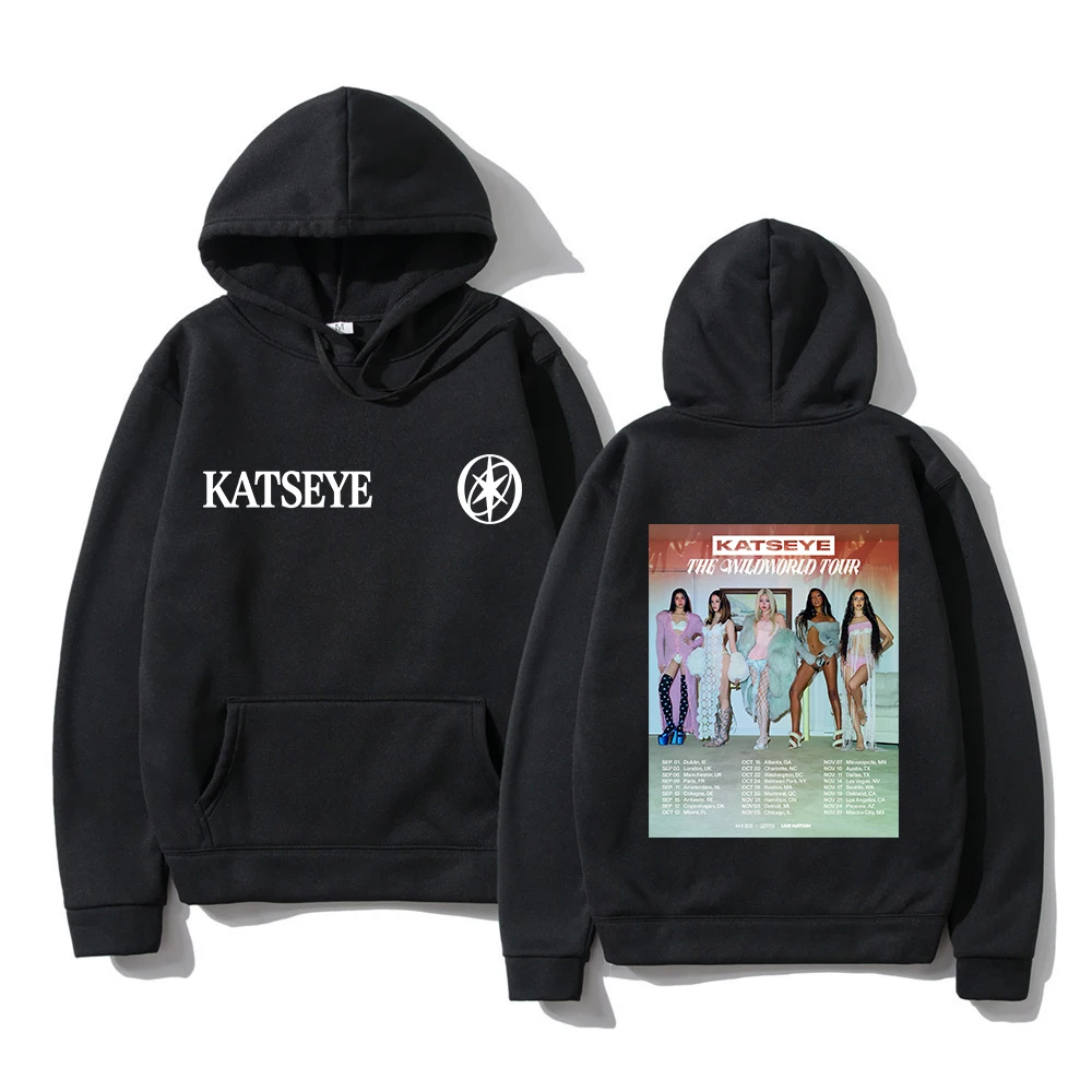 KATSEYE THE WILDWORLD TOUR 2026 Hoodie PINKY UP 2 Album Women Hoodie Autumn Winter Clothes Vintage Sweatshirt for Fans Gifts