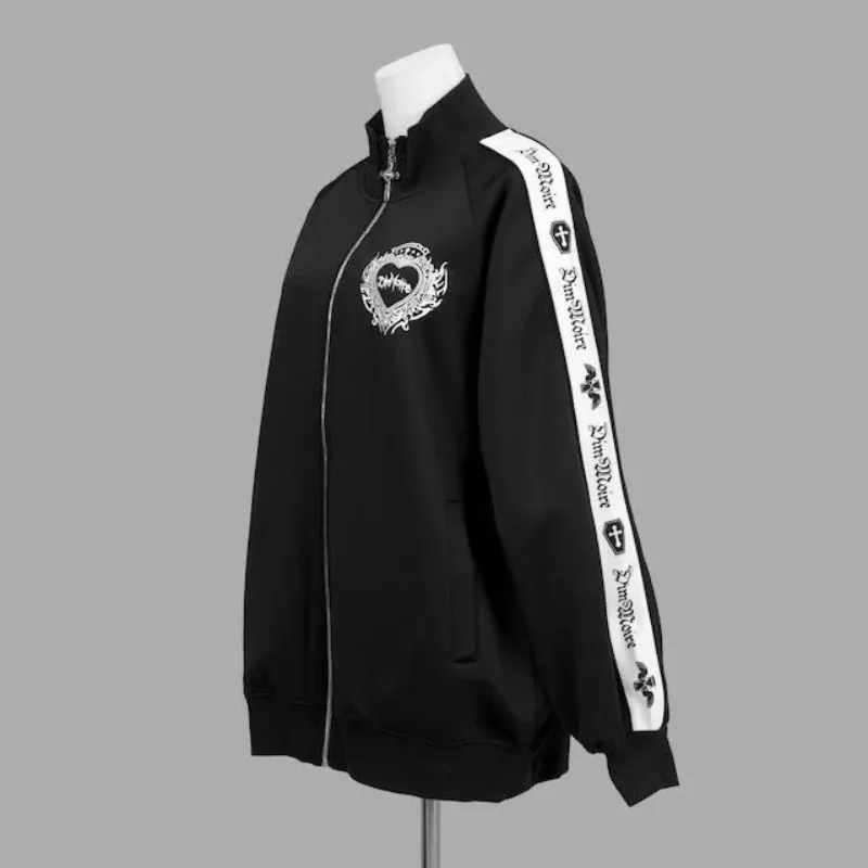 Retro Subculture Personalized Design Street Rock Hip-hop Darkly Series Autumn New Loose Versatile Daily Jackets Zip Up Clothes