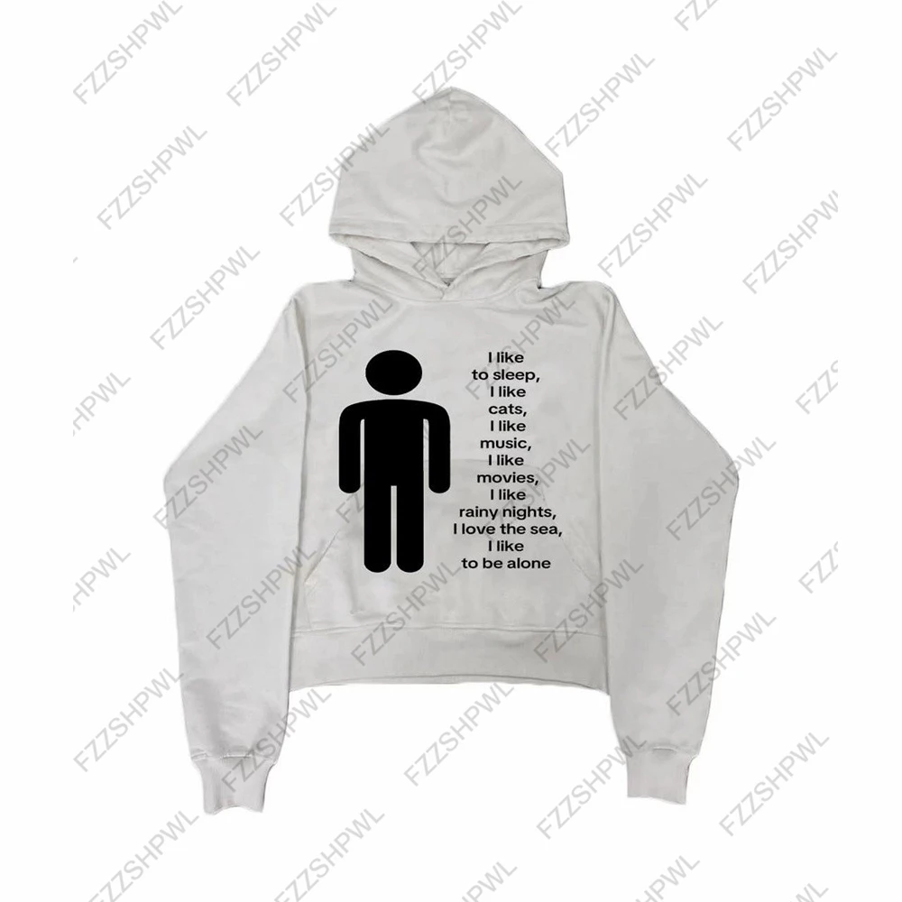 American y2k Harajuku street vintage trend autumn and winter, unique hip-hop punk print for both men and women, pullover hoodie