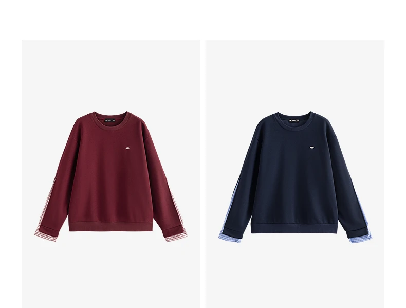 TOYOUTH Women Hoodies Sweatshirt 2025 Autumn New Patchwork Design Round Neck Long Sleeve Pullover Casual Tops