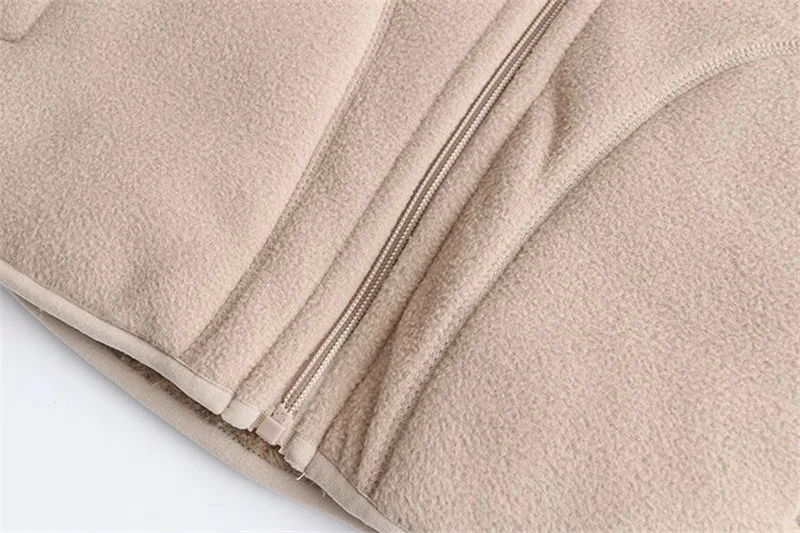 2026 Autumn Winter Polar Fleece Coat Women Thicken Warm Hoodies Sweaters Jackets Middle-age Female Zip-up Outerwear Casual Tops