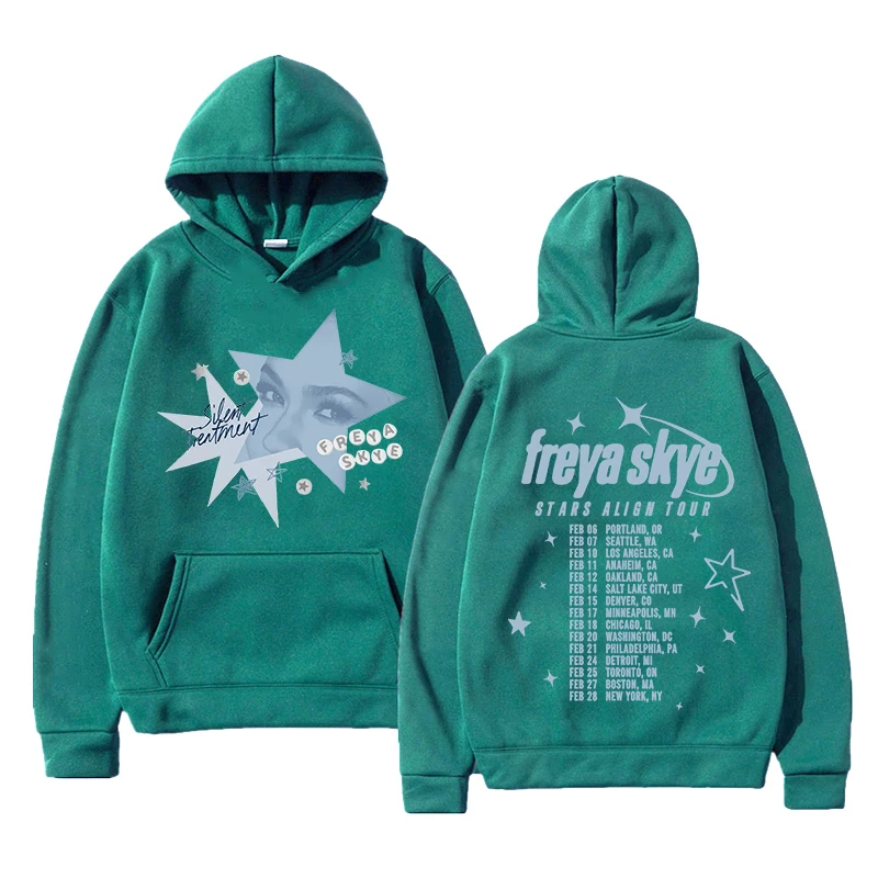 Silent Treatment Hoodie Freya Skye Stars Align Tour 2026 Men/women Clothing Harajuku Fleece Long Sleeve Printing Hoodies Vintage