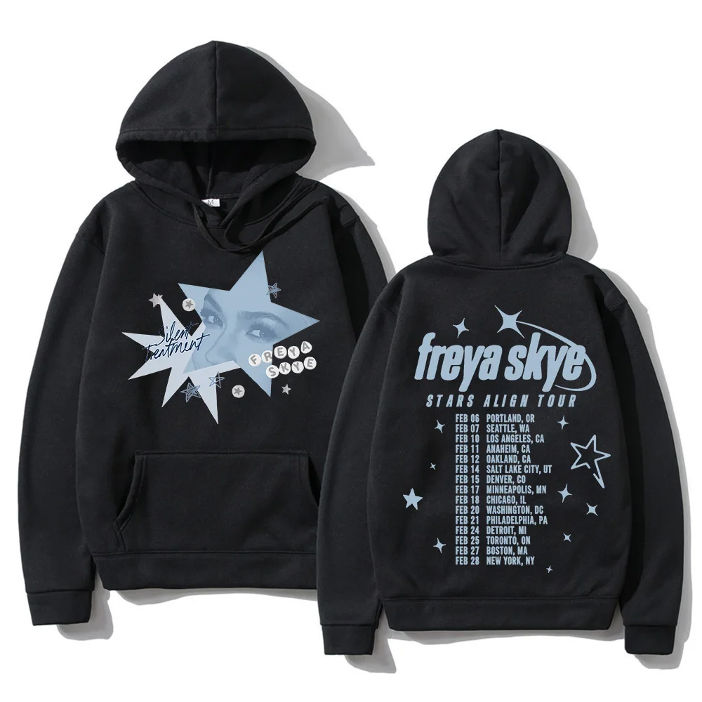 Silent Treatment Hoodie Freya Skye Stars Align Tour 2026 Men/women Clothing Harajuku Fleece Long Sleeve Printing Hoodies Vintage