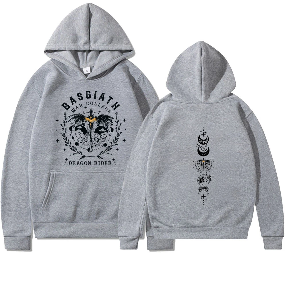 Fourth Wing Hoodie Basgiath War College Hooded Dragon Rider Sweater The Empyrean Series Sweatshirt Unisex Casual Hoodies