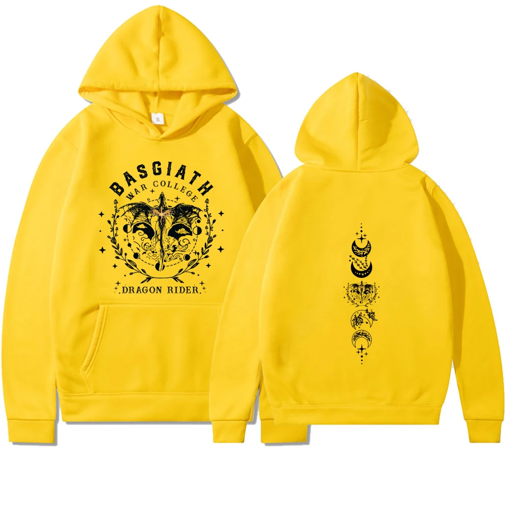 Fourth Wing Hoodie Basgiath War College Hooded Dragon Rider Sweater The Empyrean Series Sweatshirt Unisex Casual Hoodies
