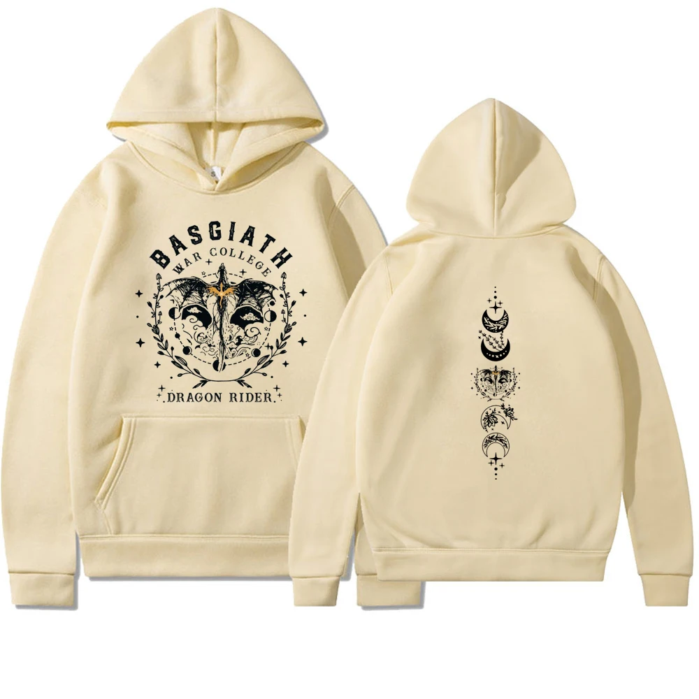 Fourth Wing Hoodie Basgiath War College Hooded Dragon Rider Sweater The Empyrean Series Sweatshirt Unisex Casual Hoodies