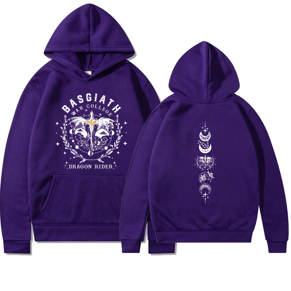 Fourth Wing Hoodie Basgiath War College Hooded Dragon Rider Sweater The Empyrean Series Sweatshirt Unisex Casual Hoodies
