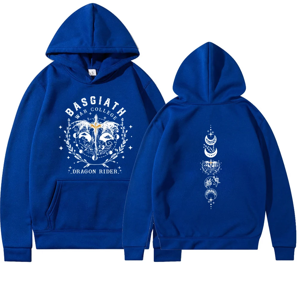 Fourth Wing Hoodie Basgiath War College Hooded Dragon Rider Sweater The Empyrean Series Sweatshirt Unisex Casual Hoodies