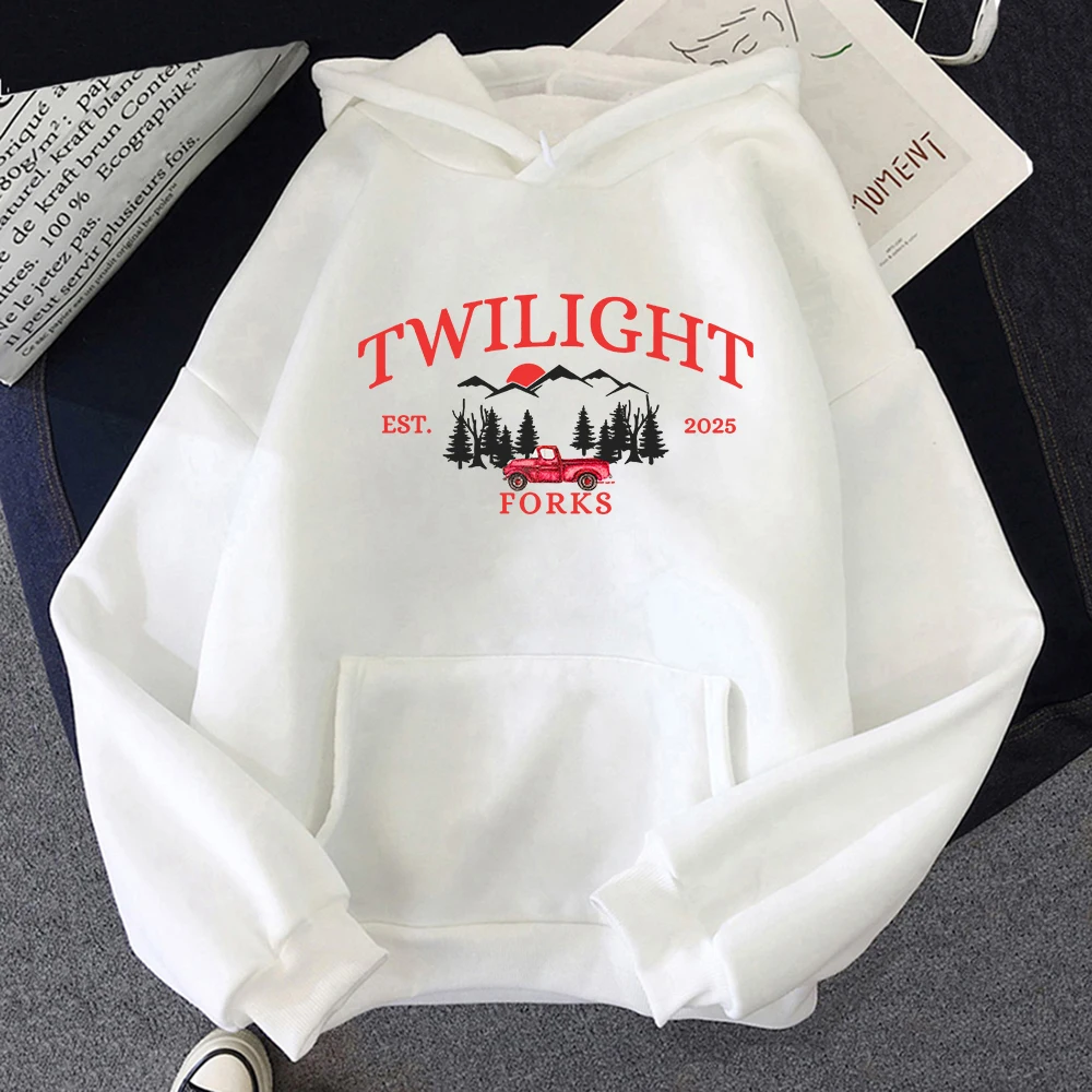 Twilight Forks Halloween Gift 2025 Hoodie Book Lover Retro Women/men Hoodies Autumn Winter Clothes Aesthetic Sweatshirt Vintage