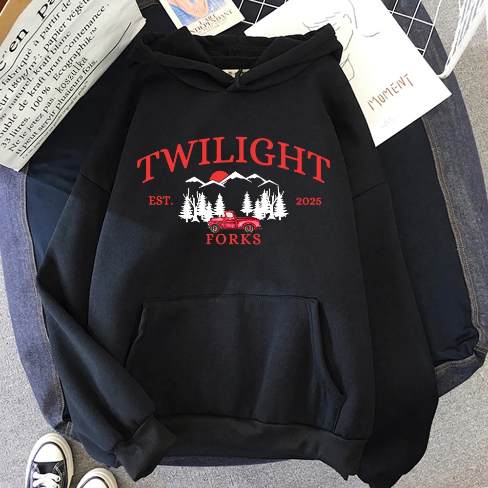 Twilight Forks Halloween Gift 2025 Hoodie Book Lover Retro Women/men Hoodies Autumn Winter Clothes Aesthetic Sweatshirt Vintage