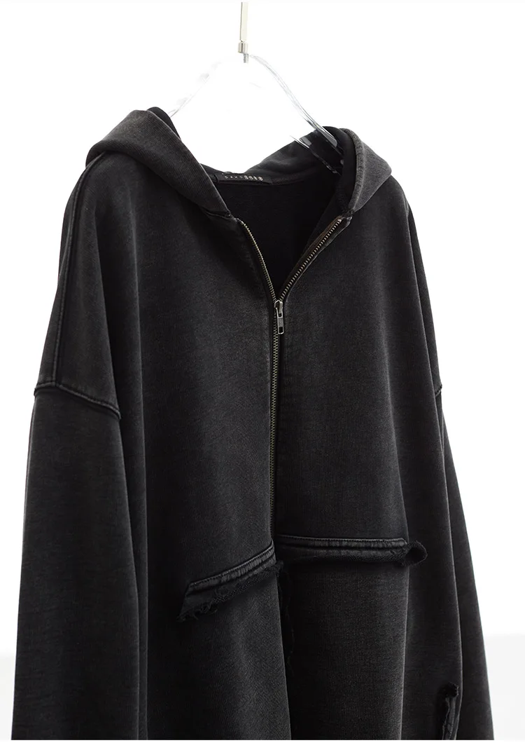 Unisex Style~Loose-Fitting Hooded Sweatshirt, Designer-Style Women's Top, Pure Cotton Zip-Up Jacket, Couple's Style, New Spring 2026 Model