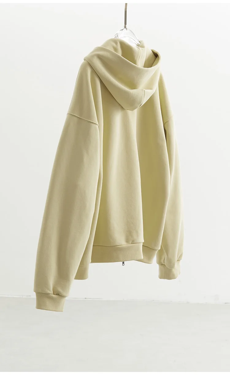 Unisex Style~Loose-Fitting Hooded Sweatshirt, Designer-Style Women's Top, Pure Cotton Zip-Up Jacket, Couple's Style, New Spring 2026 Model