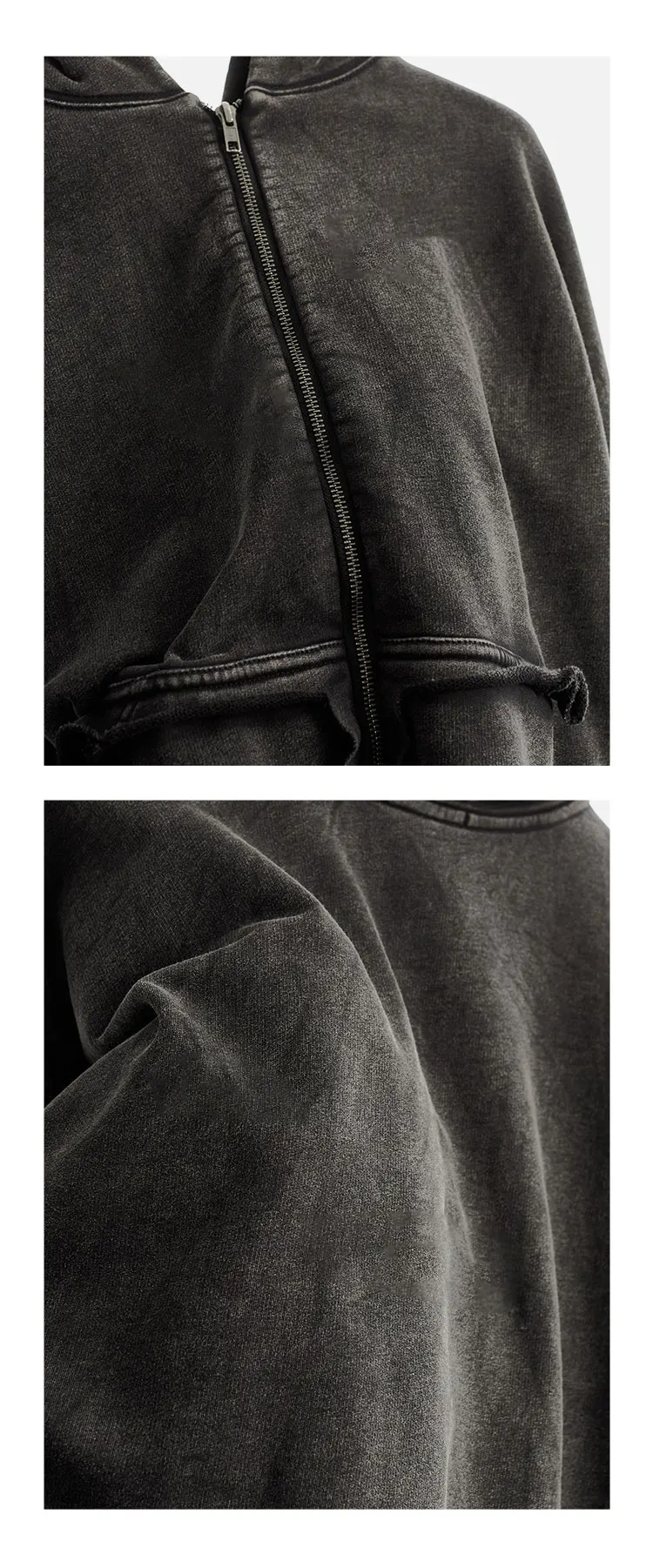 Unisex Style~Loose-Fitting Hooded Sweatshirt, Designer-Style Women's Top, Pure Cotton Zip-Up Jacket, Couple's Style, New Spring 2026 Model
