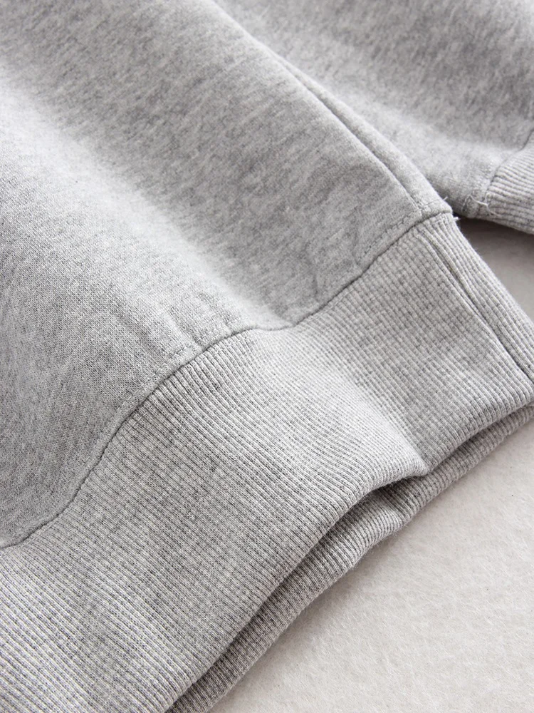 Streamgirl Winter 2023 Women Sweatshirts Warm Casual Slim Fleece Pullovers Gray Velvet Winter Sweatshirts For Women Winter