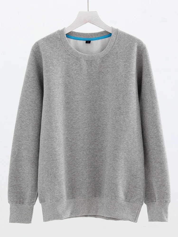 Streamgirl Winter 2023 Women Sweatshirts Warm Casual Slim Fleece Pullovers Gray Velvet Winter Sweatshirts For Women Winter